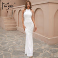 Missord Summer Sexy Women Halter Sequin Party Dress Long Elegant Sleeveless Bodycon Short & Long Versions - Frimunt Clothing Co.