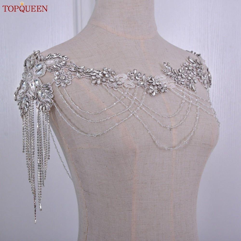 Luxury Bridal Crystal Shawl Elegant Wedding Rhinestones Shawl - Frimunt Clothing Co.