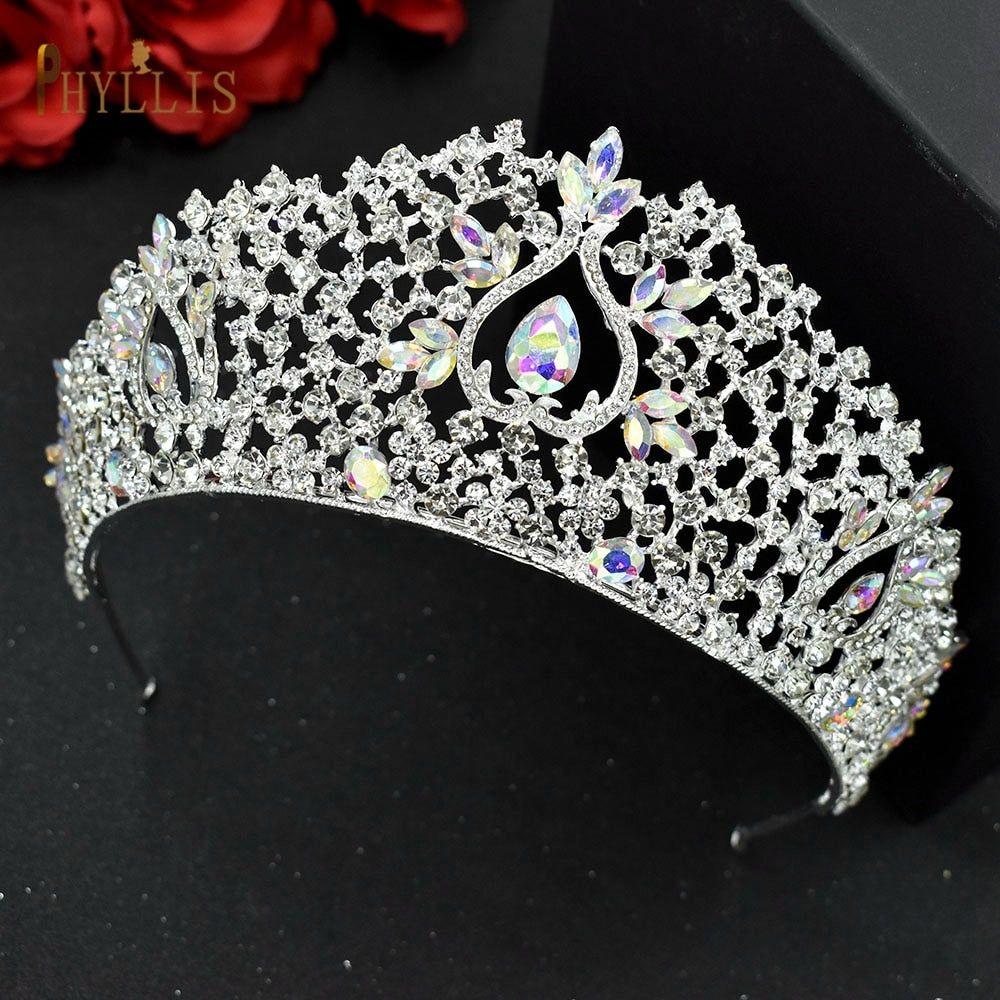 Luxury Bridal Crown Pageant Diadem Handmade Bridal Hair Jewelry - Frimunt Clothing Co.