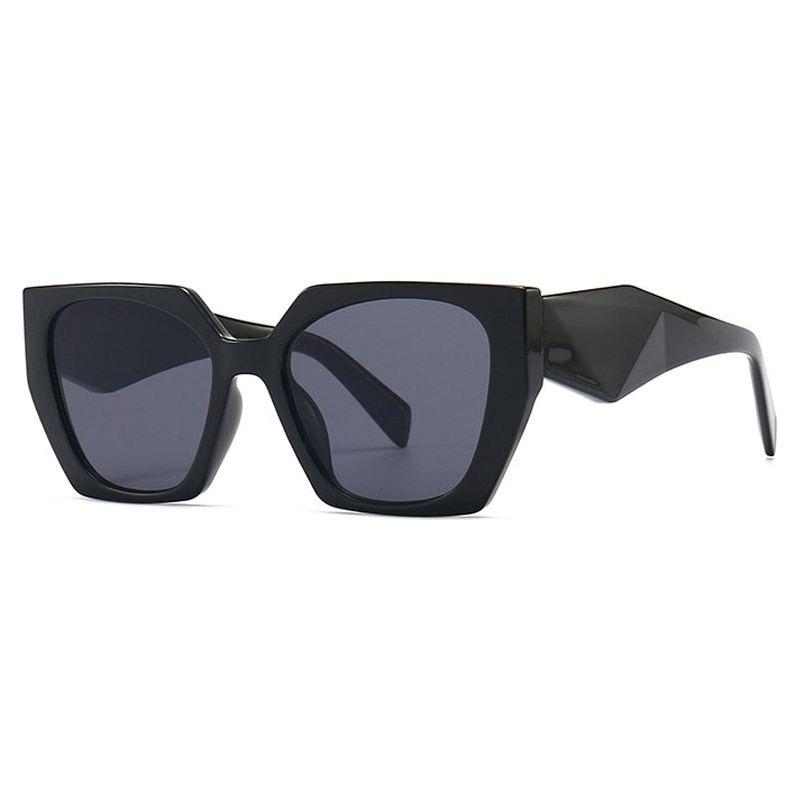 Women's Retro Polygon Cat Eye Colorful Sunglasses Clear Gradient Shades UV400 - Frimunt Clothing Co.