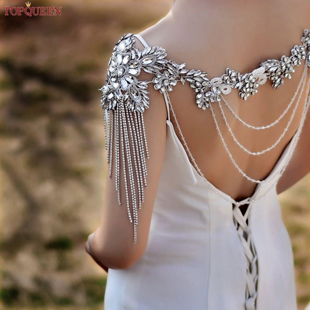 Luxury Bridal Crystal Shawl Elegant Wedding Rhinestones Shawl - Frimunt Clothing Co.