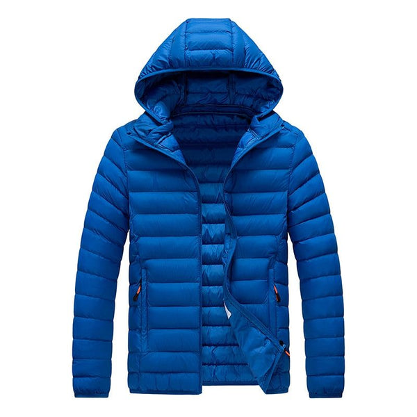 Men's Autumn Winter Warm Casual Windproof Hooded Slim Jacket