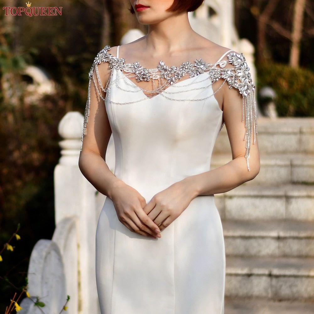Luxury Bridal Crystal Shawl Elegant Wedding Rhinestones Shawl - Frimunt Clothing Co.