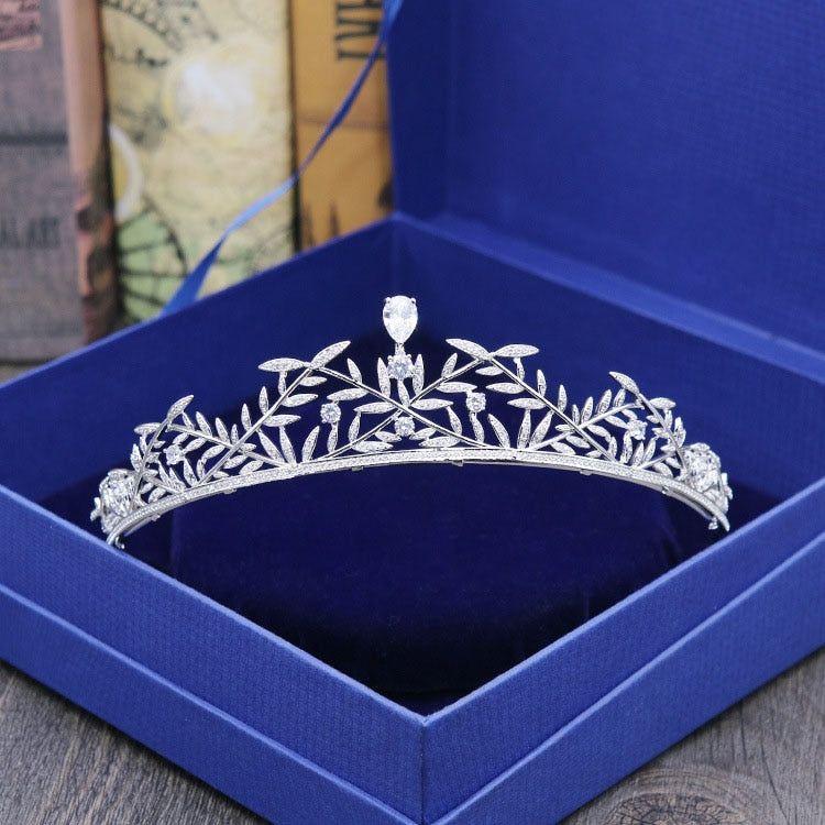 Gorgeous Cubic Zircon Wedding Tiara Headband Queen Princess Pageant Crown Bridal Jewelry - Frimunt Clothing Co.