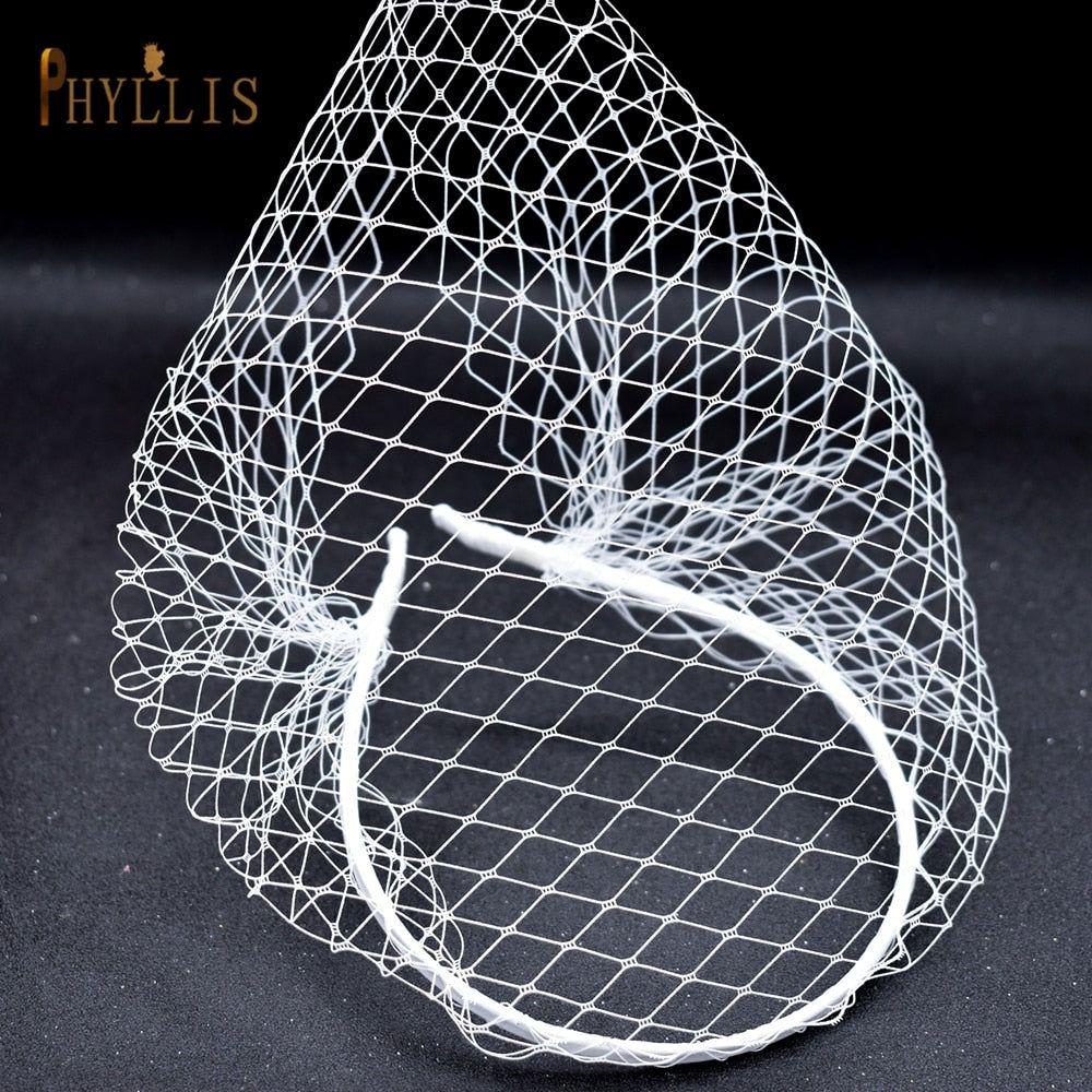 Bridal Birdcage Blusher Veil Crystals Face Veils Fascinator - Frimunt Clothing Co.