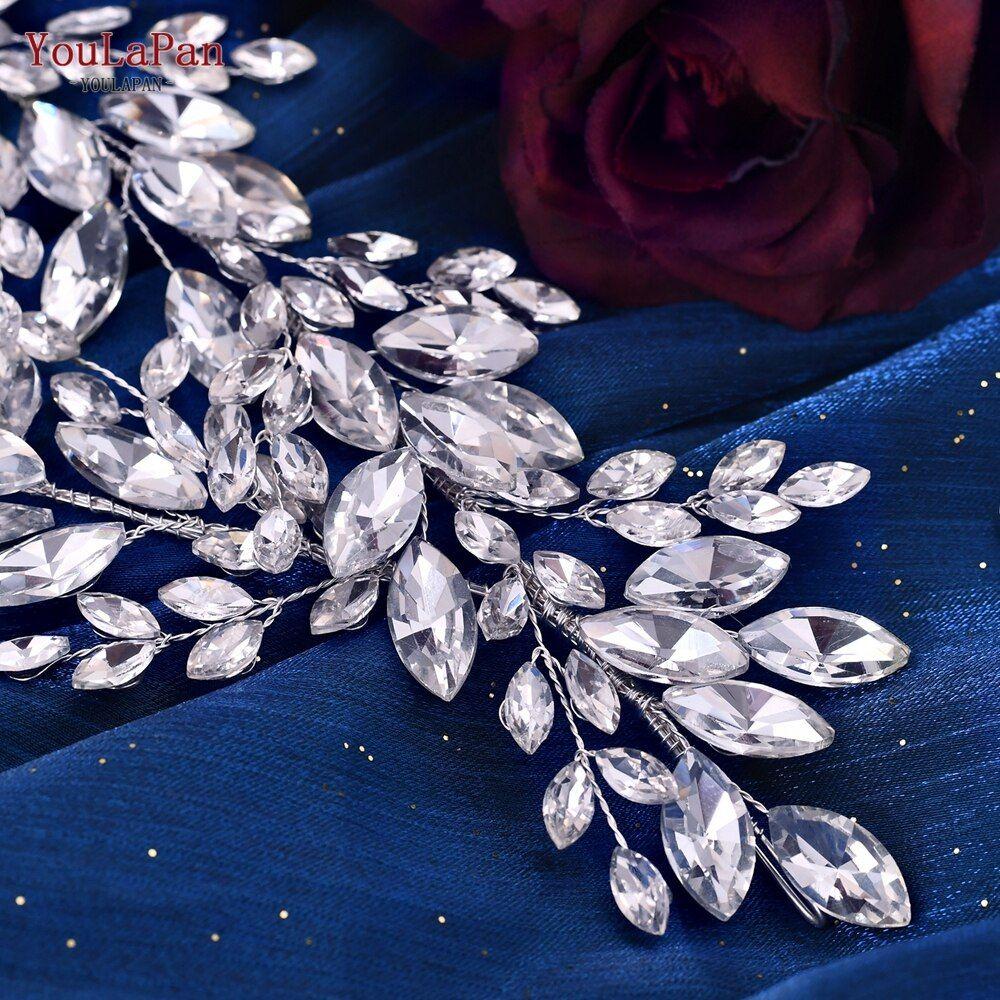 Luxurious Rhinestone Headband Silver Hair Accessories Bling Bride Tiaras - Frimunt Clothing Co.
