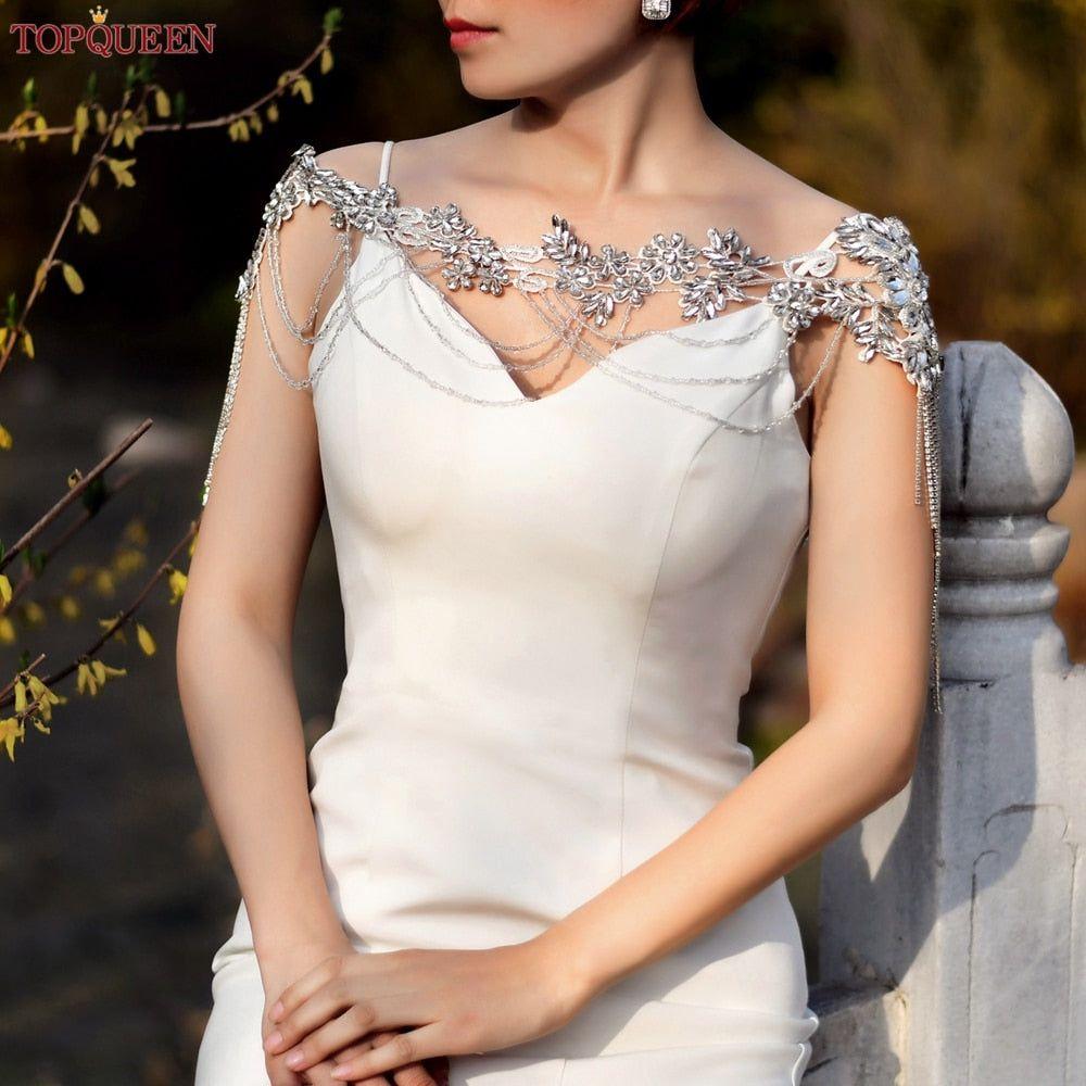 Luxury Bridal Crystal Shawl Elegant Wedding Rhinestones Shawl - Frimunt Clothing Co.