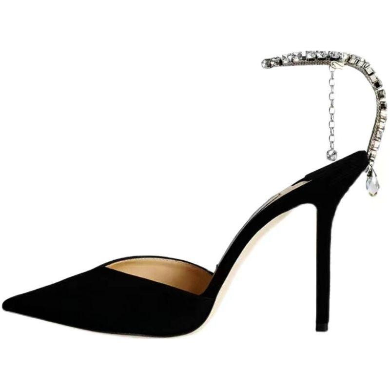 New Exquisite Rhinestone Women's Sexy Pointed High-Heeled Stiletto Shallow Mouth Bridal Shoes - Frimunt Clothing Co.