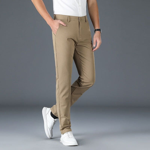 Men's Spring Summer Fashion Business Casual Long Pants Stretch Straight Leg Plus Sizes