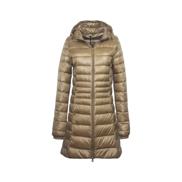 Women's Long Down Winter Ultra Light Jacket With Hood Down Coat 7XL 8XL Plus Sizes