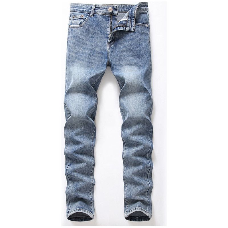 Men's Distressed Slim Fit Jean Pants Non Ripped Casual - Frimunt Clothing Co.