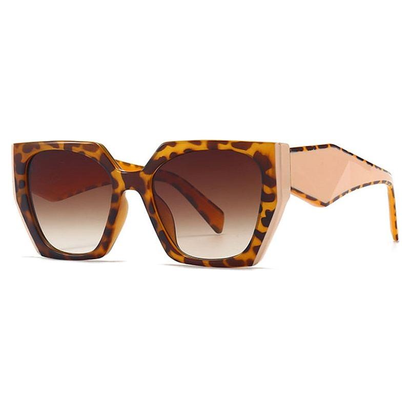 Women's Retro Polygon Cat Eye Colorful Sunglasses Clear Gradient Shades UV400 - Frimunt Clothing Co.