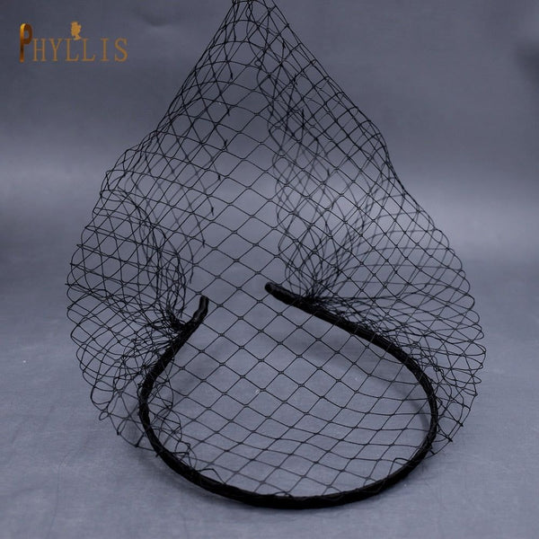 Bridal Birdcage Blusher Veil Crystals Face Veils Fascinator - Frimunt Clothing Co.
