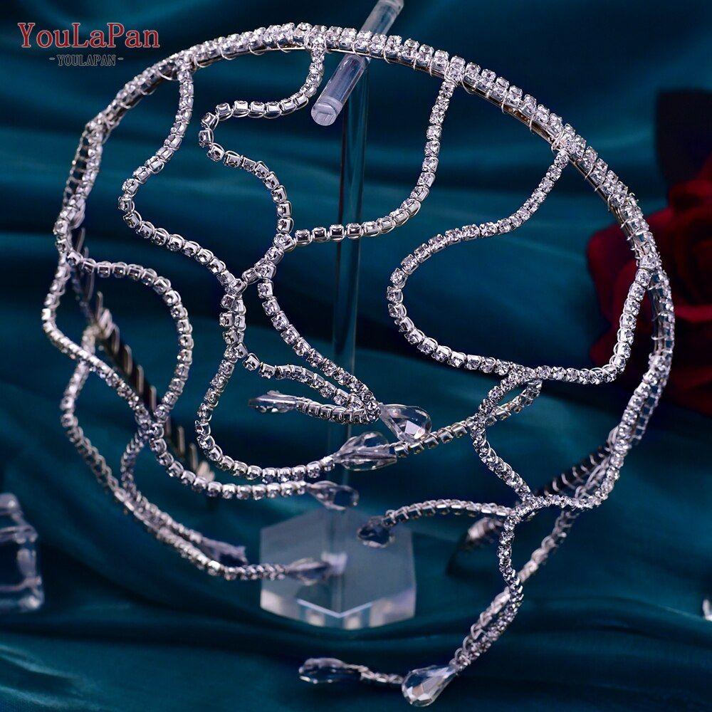 Luxury Bridal Hair Ornaments Rhinestones Headband - Frimunt Clothing Co.