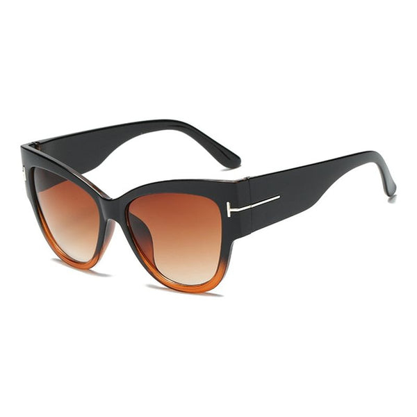 Women's Oversized Cat Eye Sunglasses Famous Brand Inspired Classic Eyewear Gradient UV400 - Frimunt Clothing Co.
