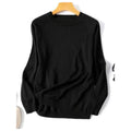 Women's Spring Autumn Long Sleeve Striped Knitted O-Neck Pullover Sweater - Frimunt Clothing Co.