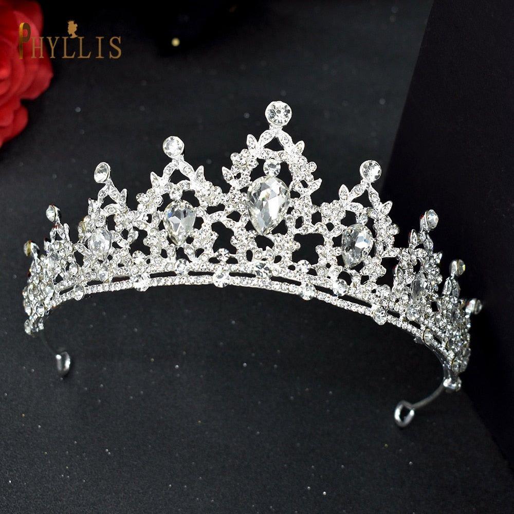 Luxury Crystal Crown Bridal Headwear Tiaras Pageant Hair Jewelry - Frimunt Clothing Co.