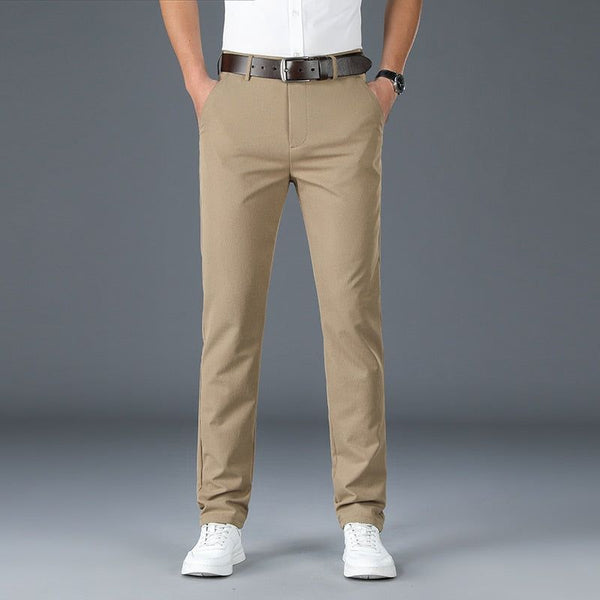 Men's Spring Summer Fashion Business Casual Long Pants Stretch Straight Leg Plus Sizes - Frimunt Clothing Co.