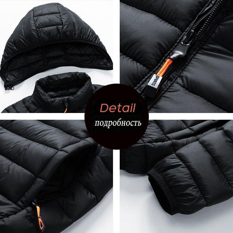 Men's Autumn Winter Warm Casual Windproof Hooded Slim Jacket - Frimunt Clothing Co.