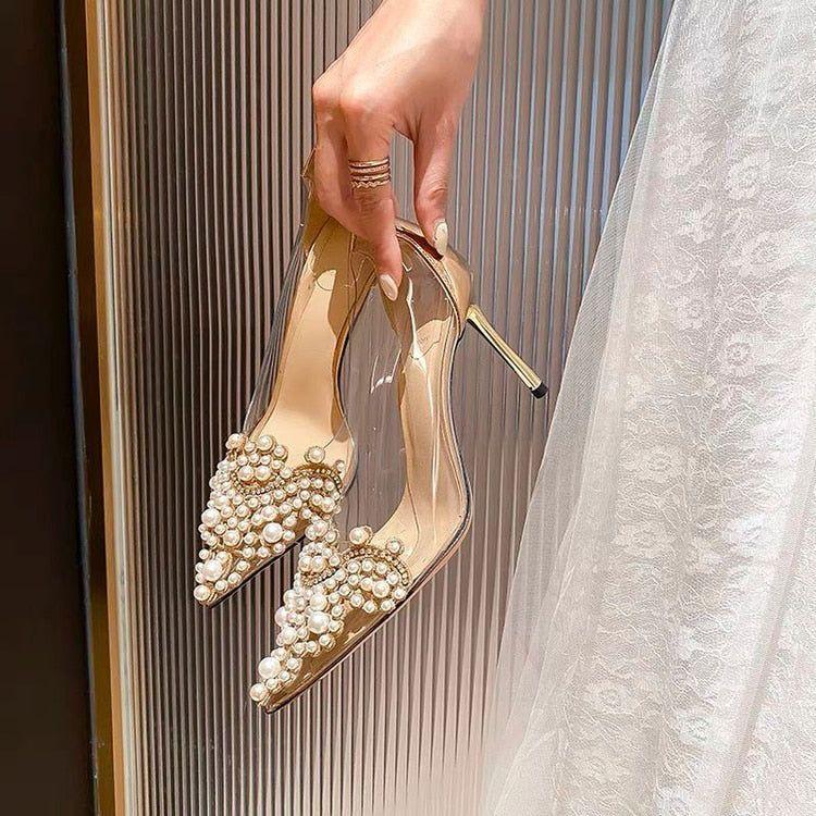 Women's Elegant High Heels Pointed Toe Wedding Shoes - 2 Styles - Frimunt Clothing Co.
