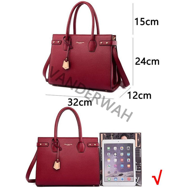 Women's Luxury Style Eco Leather Shoulder Strap Top-Handle Bags
