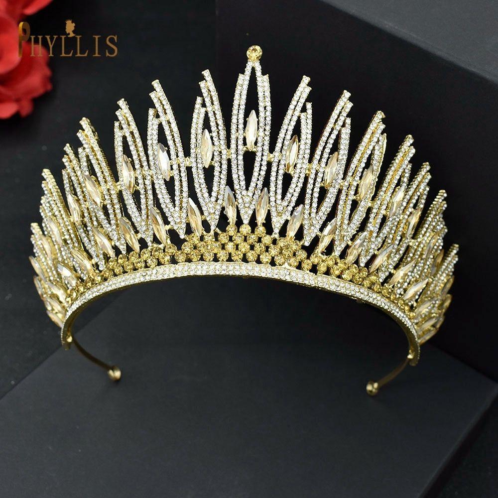 Baroque Crystal Bridal Crowns and Tiaras Hair Jewelry - Frimunt Clothing Co.