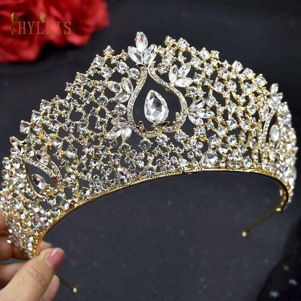 Luxury Bridal Crown Pageant Diadem Handmade Bridal Hair Jewelry - Frimunt Clothing Co.