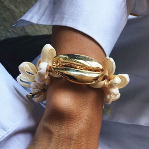 Natural Cowrie Shell Adjustable Bracelet  For Women Summer Accessories