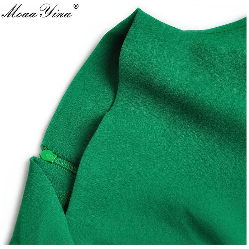 New Arrival Women's Chiffon Dress Diagonal Collar Lantern Sleeve Loose Lace-up - Frimunt Clothing Co.