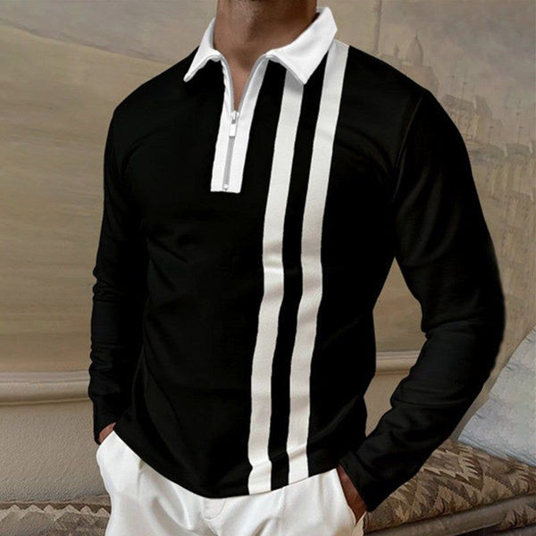 Men Polo Style Shirt Cotton Long Sleeve Shirt Warm Casual Fashion - Frimunt Clothing Co.