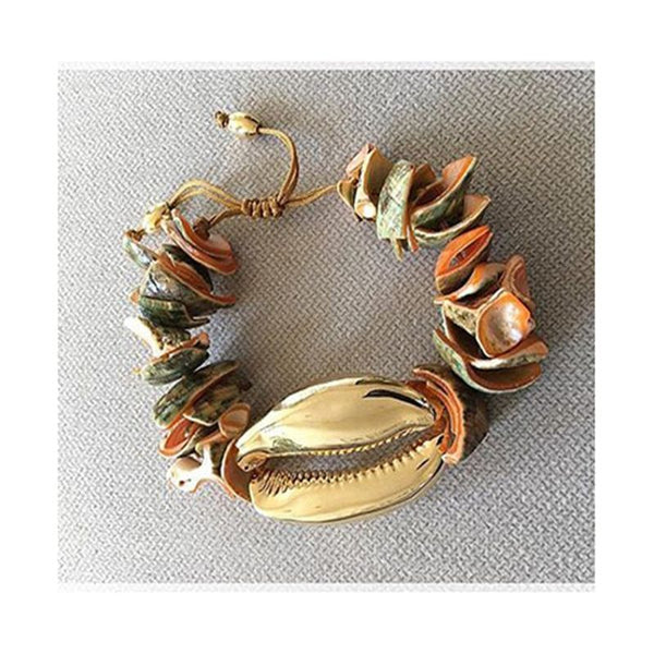 Natural Cowrie Shell Adjustable Bracelet  For Women Summer Accessories - Frimunt Clothing Co.