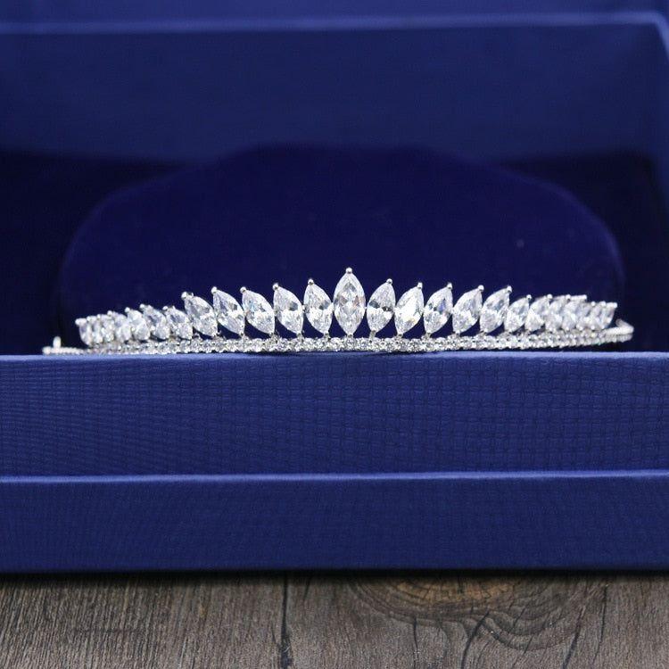 Gorgeous Cubic Zircon Wedding Tiara Headband Queen Princess Pageant Crown Bridal Jewelry - Frimunt Clothing Co.