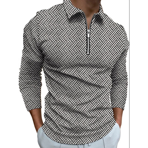 Men Polo Style Shirt Cotton Long Sleeve Shirt Warm Casual Fashion