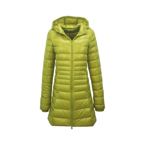 Women's Long Down Winter Ultra Light Jacket With Hood Down Coat 7XL 8XL Plus Sizes - Frimunt Clothing Co.