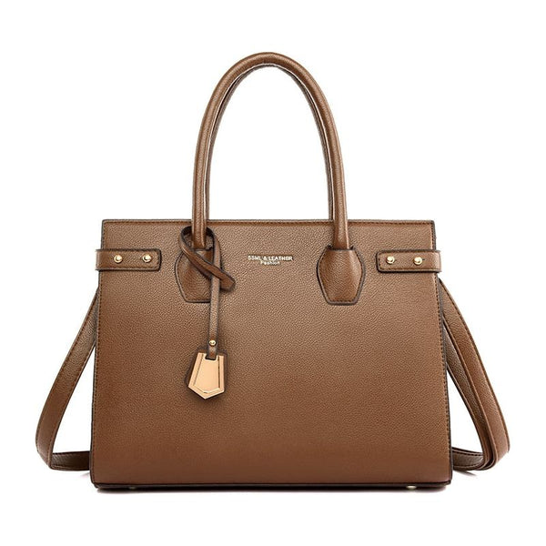 Women's Luxury Style Eco Leather Shoulder Strap Top-Handle Bags