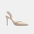 Summer High Heel Backstrap Silk Pointed Toe Bridal Pumps With Buckle - Frimunt Clothing Co.