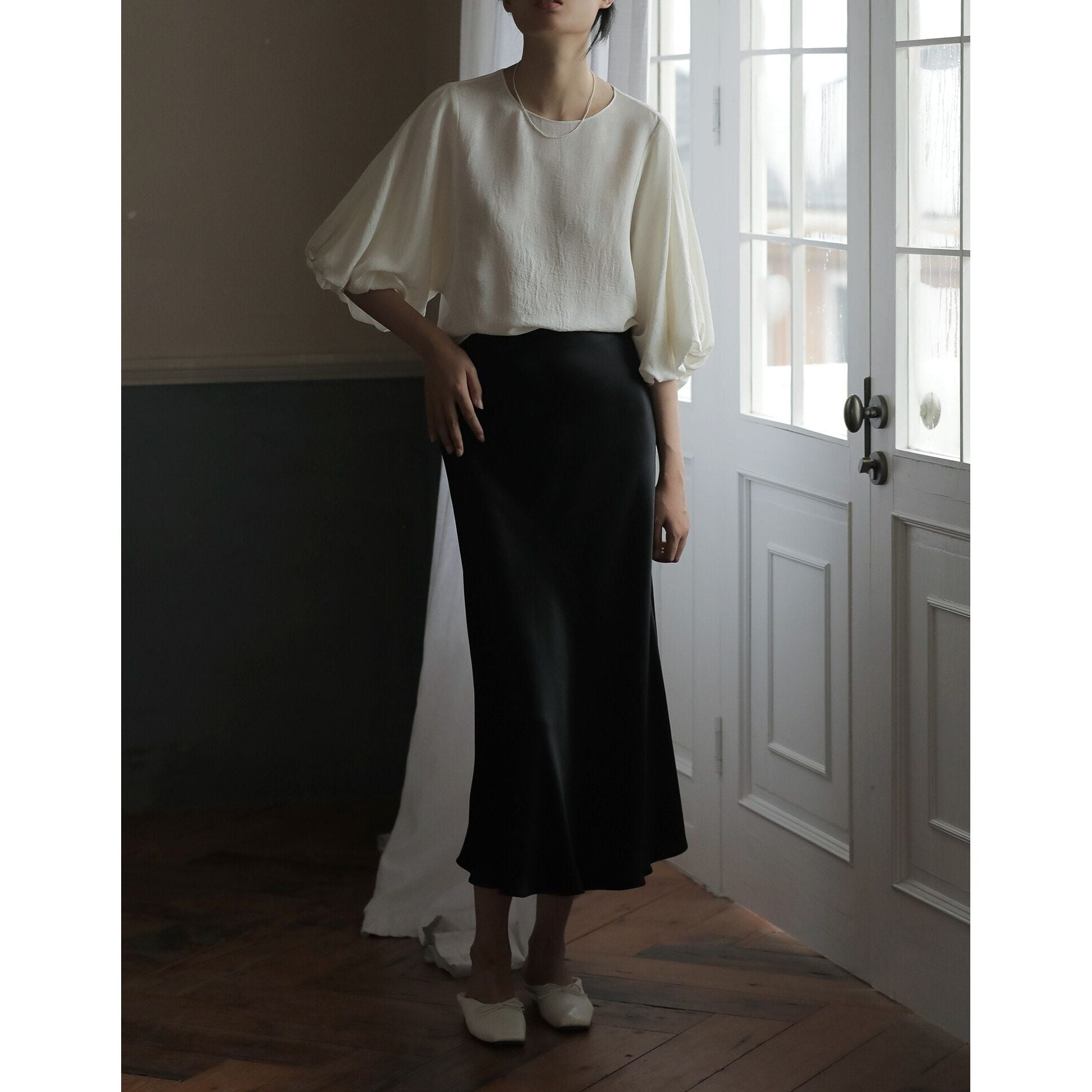 Summer Midi Satin Elegant High Waist A Line Women's Long Skirts - Frimunt Clothing Co.