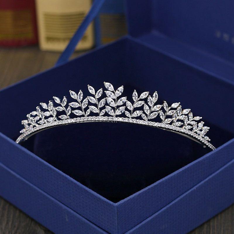 Gorgeous Cubic Zircon Wedding Tiara Headband Queen Princess Pageant Crown Bridal Jewelry - Frimunt Clothing Co.