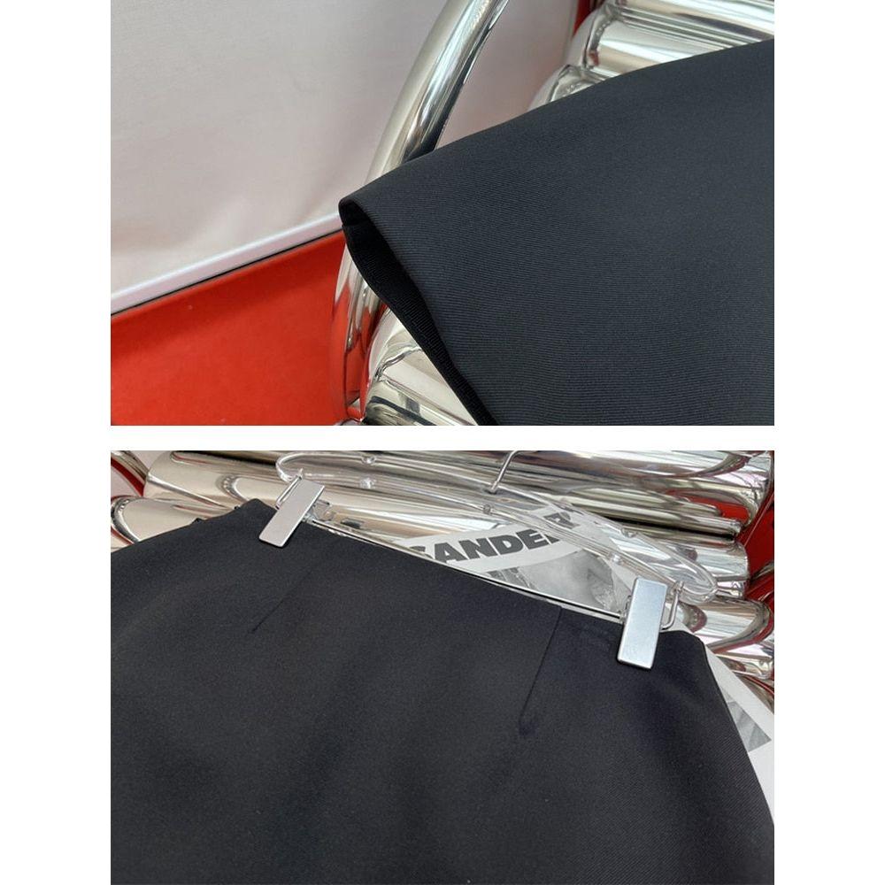 Women's Black Patchwork Diamond Big Buckle Skirt - Frimunt Clothing Co.