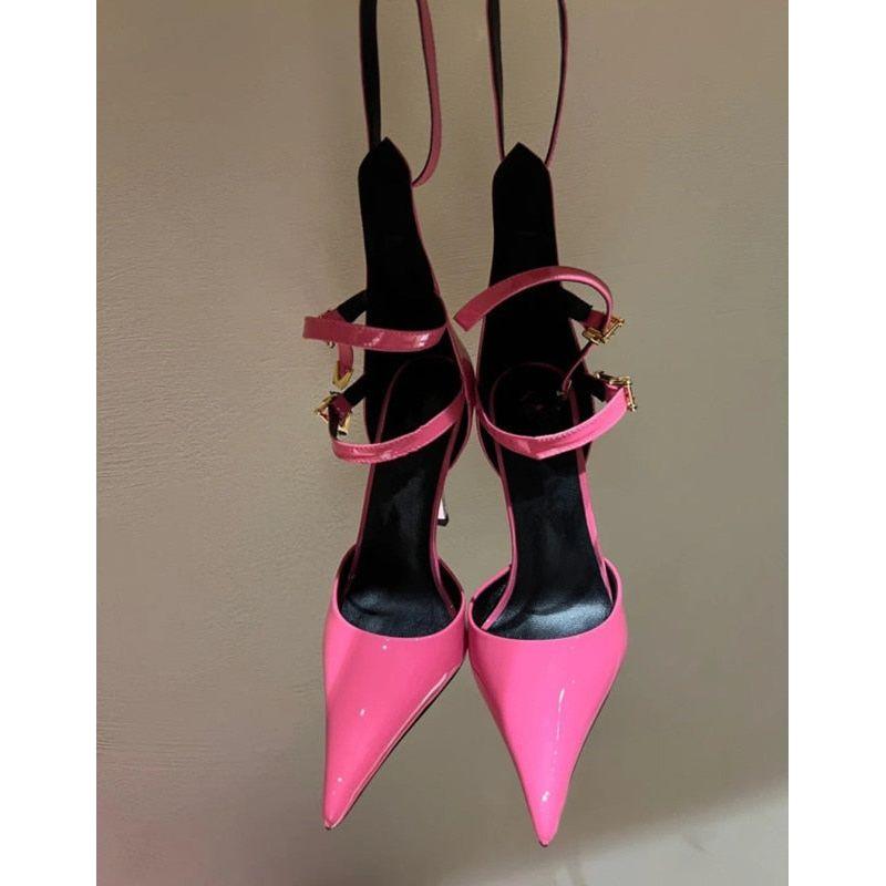 New High-end Metal Heel Stiletto Pointy Toe Triple Strap Pumps - Frimunt Clothing Co.