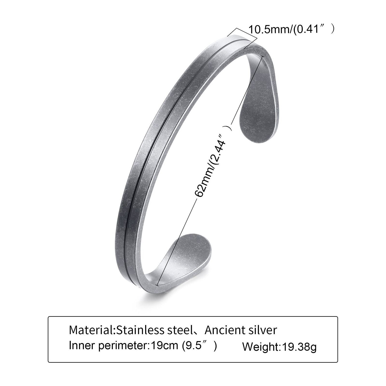 Men Twisted Cuff Bangle Mobius Bracelet Stacking Bangle Stainless Steel Unisex Jewelry - Frimunt Clothing Co.