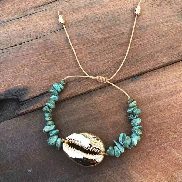 Natural Cowrie Shell Adjustable Bracelet  For Women Summer Accessories - Frimunt Clothing Co.