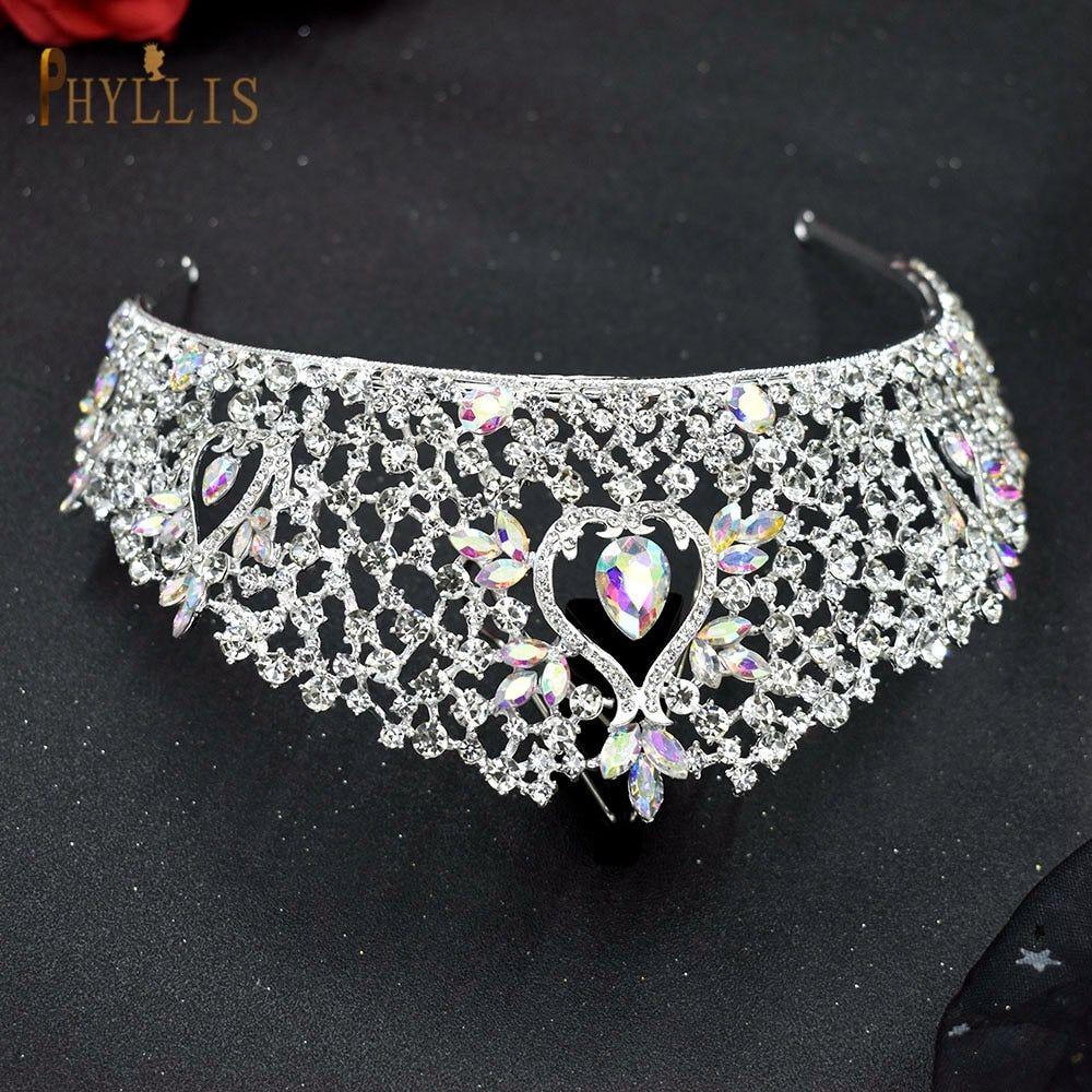 Luxury Bridal Crown Pageant Diadem Handmade Bridal Hair Jewelry - Frimunt Clothing Co.