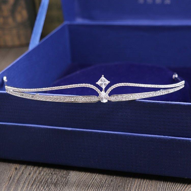 Gorgeous Cubic Zircon Wedding Tiara Headband Queen Princess Pageant Crown Bridal Jewelry - Frimunt Clothing Co.