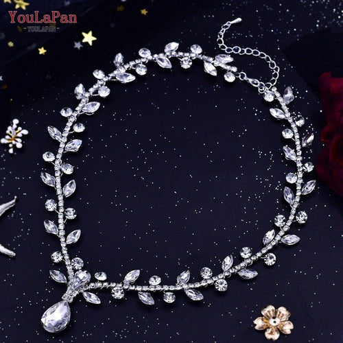 Bridal Pendant Necklace Water Drop Rhinestone Elegant Bridal Jewelry - Frimunt Clothing Co.