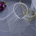 Bridal Birdcage Blusher Veil Crystals Face Veils Fascinator - Frimunt Clothing Co.