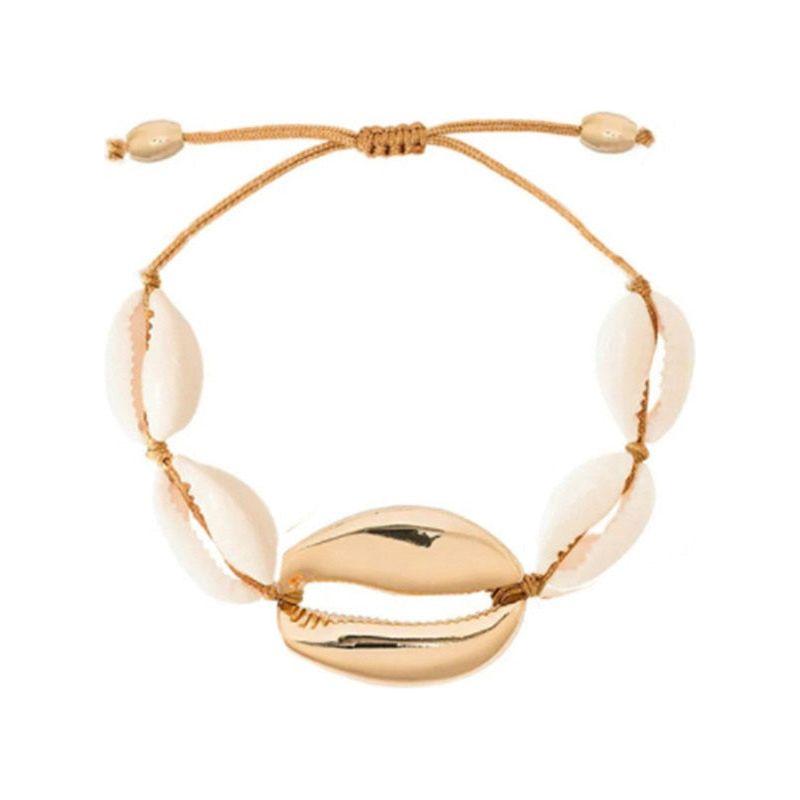 Natural Cowrie Shell Adjustable Bracelet  For Women Summer Accessories - Frimunt Clothing Co.