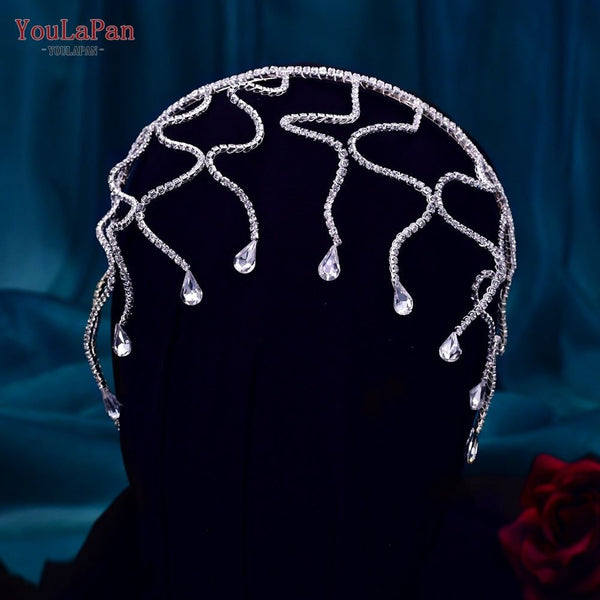 Luxury Bridal Hair Ornaments Rhinestones Headband - Frimunt Clothing Co.