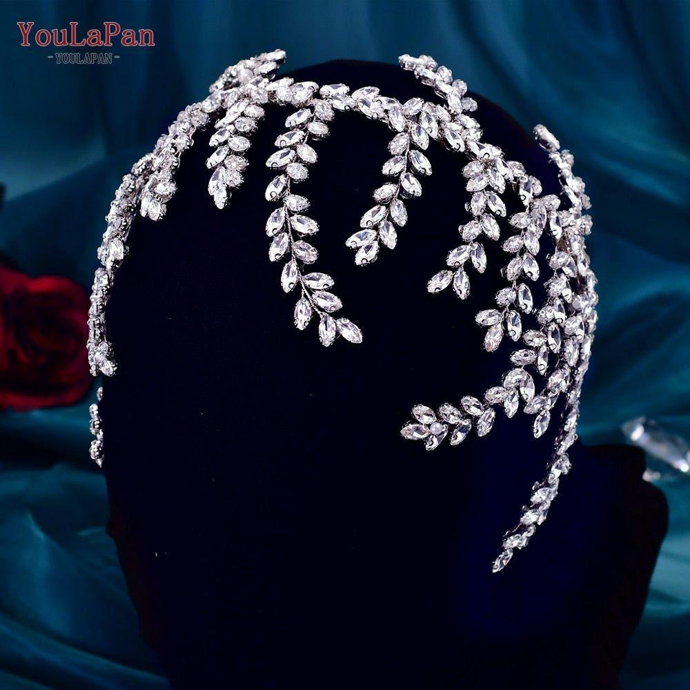 Bride Crown/Hair Vine With Rhinestones Luxury Bridal Headwear Accessories - Frimunt Clothing Co.