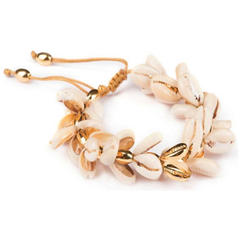 Natural Cowrie Shell Adjustable Bracelet  For Women Summer Accessories - Frimunt Clothing Co.